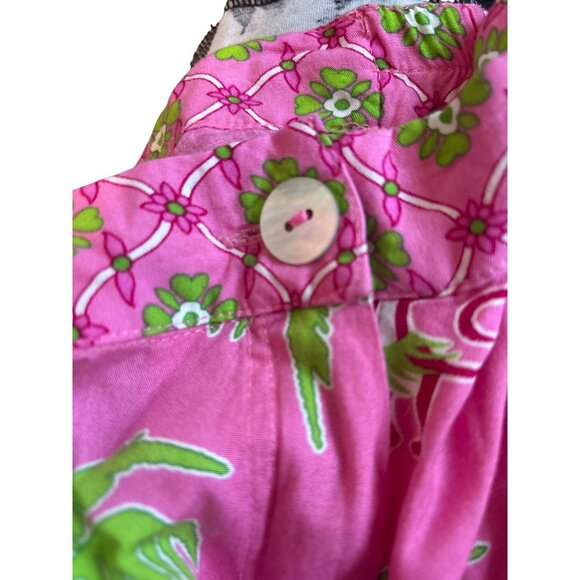 Women's Vanity Collection Pant Monkey Palm Tree Pink Green FUN Cargo Beads Large - Picture 4 of 13